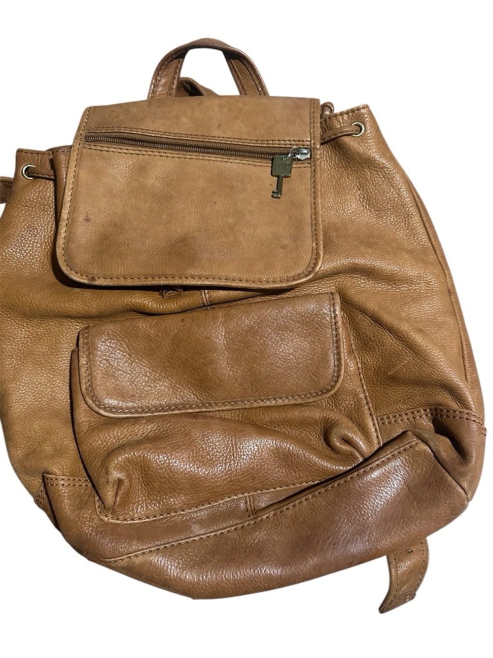 Fossil brown vintage leather backpack